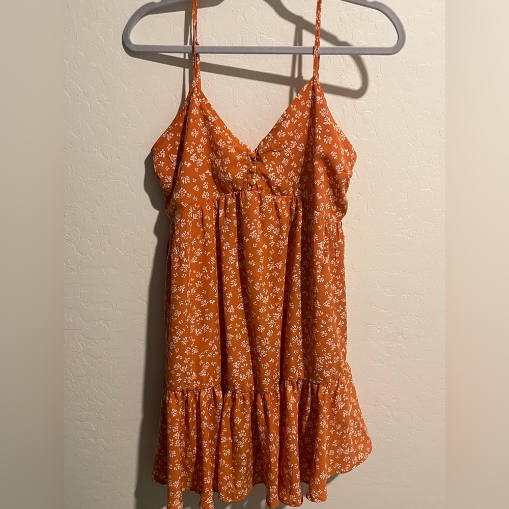 NWT burnt Orange Floral Women's dress